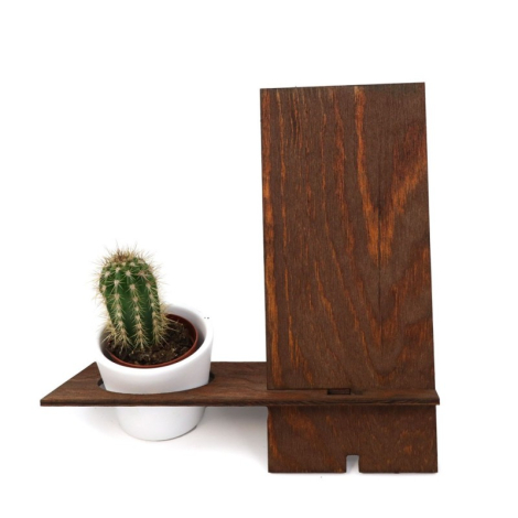 Support téléphone personnalisable avec plante