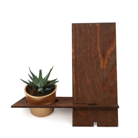 Support téléphone personnalisable avec plante