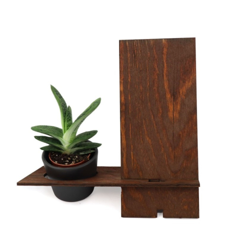 Support téléphone personnalisable avec plante