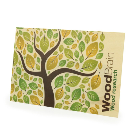 Carte en bois personnalisable A6