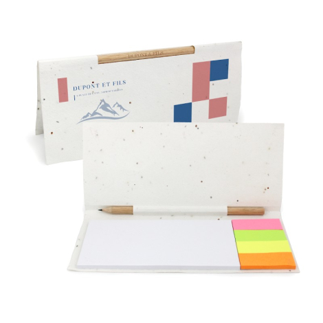 Bloc notes personnalisable en papier ensemencé