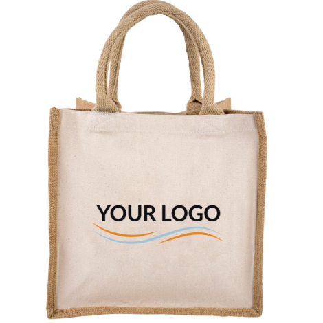 Sac cabas personnalisable en jute et coton 320g - Kalyan
