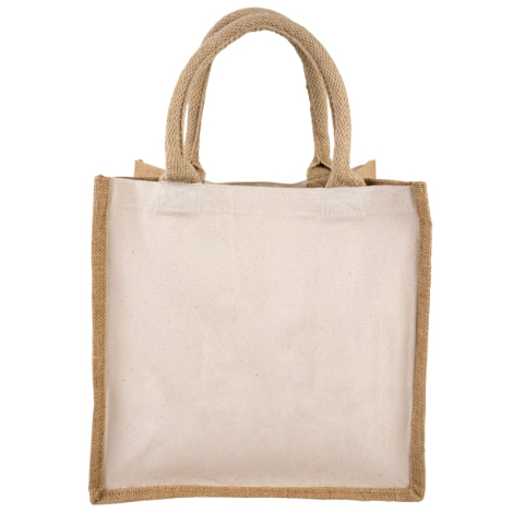 Sac cabas personnalisable en jute et coton 320g - Kalyan