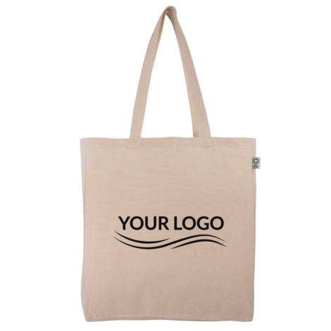 Sac coton bio publicitaire avec soufflet 240g - Haora