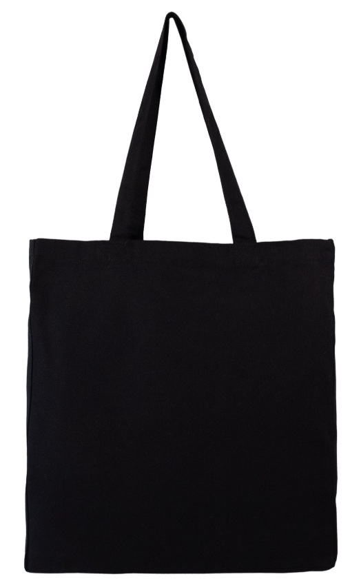 Sac shopping en coton publicitaire 220g - Manali Noir