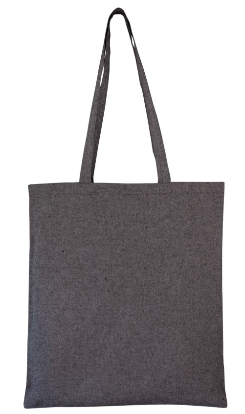 Sac shopping en coton recyclé publicitaire 150g - Nazik Noir