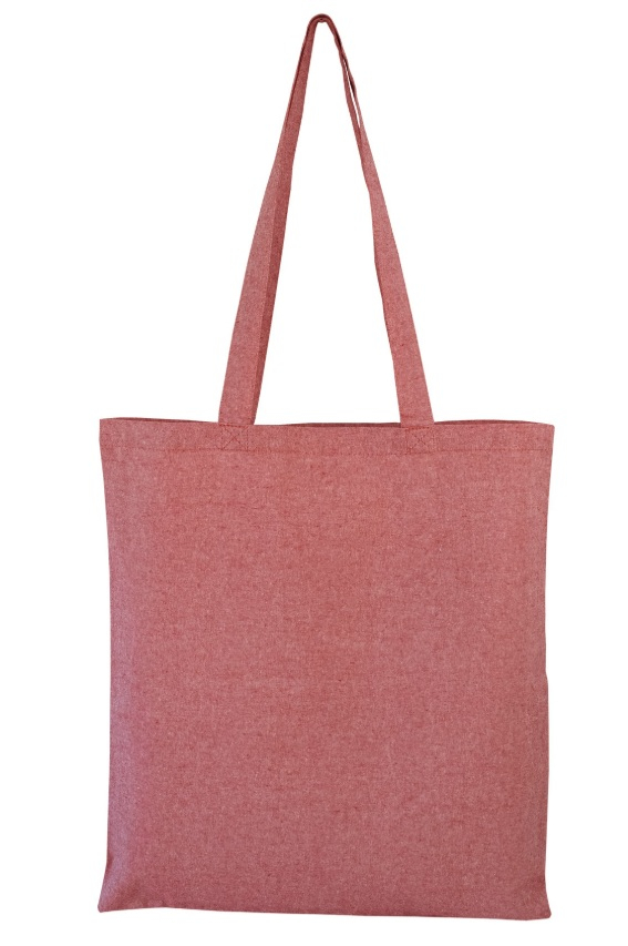 Sac shopping en coton recyclé publicitaire 150g - Nazik Rouge