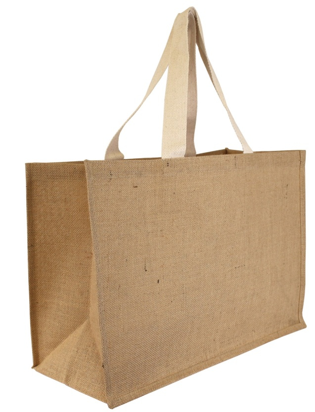 Sac en jute amidonnée personnalisable - Kollam Blanc