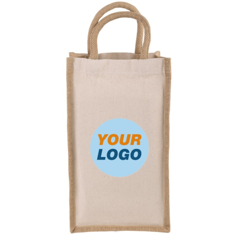 Sac cabas pour 2 bouteilles publicitaire 