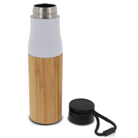 Bouteille isotherme personnalisée avec dragonne bambou 500ml
