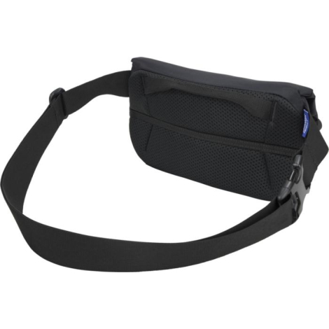 Vue arrière du sac bandoulière montrant le panneau dorsal en maille respirante ainsi que la sangle de portage.