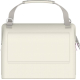 Face arrière du sac isotherme crème présentée à plat avec grande poche extérieure visible sur toute la largeur.
