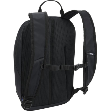 Vue arrière du sac à dos montrant le panneau dorsal en maille respirante, les bretelles ergonomiques et la sangle de poitrine ré