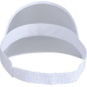 Casquette à visière transparente grise présentée de dos, sans marquage apparent sur la bande arrière. Casquette à visière transparente grise présentée de dos, sans marquage apparent sur la bande arrière.