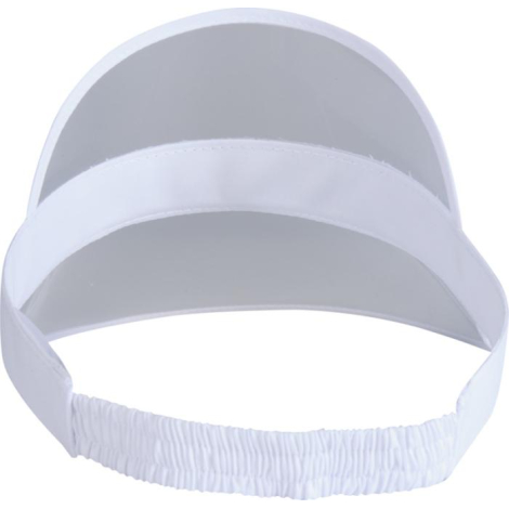 Casquette à visière transparente grise présentée de dos, sans marquage apparent sur la bande arrière.