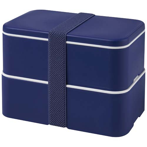 Boîte repas promotionnelle double étage 2 x 700 ml Miyo Pop Bleu