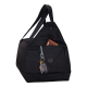 Vue latérale du sac de voyage avec poche extérieure ouverte contenant un portefeuille et un porte-clés, sans personnalisation vi Vue latérale du sac de voyage avec poche extérieure ouverte contenant un portefeuille et un porte-clés, sans personnalisation vi