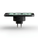 Adaptateur de charge sans fil utilisé avec un smartphone fixé sur la surface de charge magnétique, sans marquage visible. Adaptateur de charge sans fil utilisé avec un smartphone fixé sur la surface de charge magnétique, sans marquage visible.