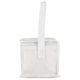 Sac isotherme présenté de profil en coloris blanc, mettant en évidence son format compact et sa poignée de transport. Sac isotherme présenté de profil en coloris blanc, mettant en évidence son format compact et sa poignée de transport.