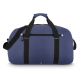 Sac de sport et de voyage présenté de face en coloris bleu, sans personnalisation visible sur la face avant. Sac de sport et de voyage présenté de face en coloris bleu, sans personnalisation visible sur la face avant.