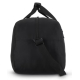 Sac de sport et de voyage présenté de profil en coloris noir, mettant en évidence son épaisseur et sa bandoulière réglable. Sac de sport et de voyage présenté de profil en coloris noir, mettant en évidence son épaisseur et sa bandoulière réglable.