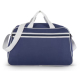 Sac de sport et de voyage présenté de face arrière en coloris bleu, sans personnalisation visible sur la face arrière. Sac de sport et de voyage présenté de face arrière en coloris bleu, sans personnalisation visible sur la face arrière.