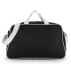 Sac de sport et de voyage présenté de face arrière en coloris noir, sans personnalisation visible sur la face arrière. Sac de sport et de voyage présenté de face arrière en coloris noir, sans personnalisation visible sur la face arrière.