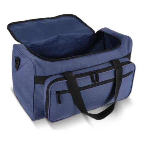 Sac de sport et de voyage ouvert, mettant en évidence son compartiment principal et ses poches frontales, sans personnalisation 