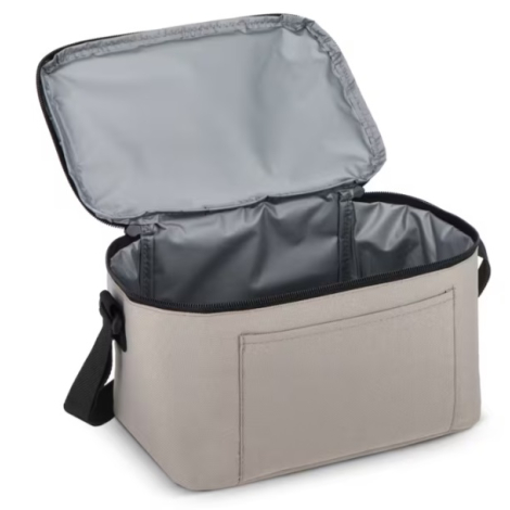 Sac isotherme ouvert montrant son compartiment principal avec doublure isotherme.
