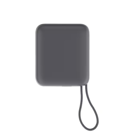 Powerbank vue de dessus avec dragonne, sans personnalisation visible.