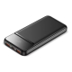 Powerbank vue en perspective sans personnalisation visible sur le dessus, avec ports de connexion visibles sur la tranche. Powerbank vue en perspective sans personnalisation visible sur le dessus, avec ports de connexion visibles sur la tranche.