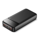 Powerbank vue en perspective sans personnalisation visible sur le dessus, avec ports de connexion visibles sur la tranche. Powerbank vue en perspective sans personnalisation visible sur le dessus, avec ports de connexion visibles sur la tranche.