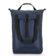 Vue de face du sac à dos bleu pour ordinateur portable. Vue de face du sac à dos bleu pour ordinateur portable.