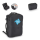 Sac à dos de voyage présenté de trois quarts avec une personnalisation visible sur la partie supérieure de la face avant, accomp Sac à dos de voyage présenté de trois quarts avec une personnalisation visible sur la partie supérieure de la face avant, accomp