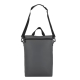 Sac à dos convertible présenté de face arrière en coloris gris, sans personnalisation visible sur la face arrière. Sac à dos convertible présenté de face arrière en coloris gris, sans personnalisation visible sur la face arrière.