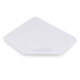 Tapis de souris en microfibre présenté avec un angle relevé, sans personnalisation visible sur la surface imprimable.
