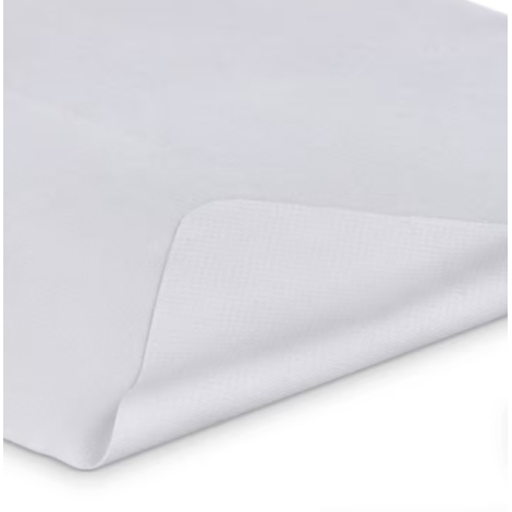Détail du tapis de souris montrant la microfibre et les picots antidérapants au verso.