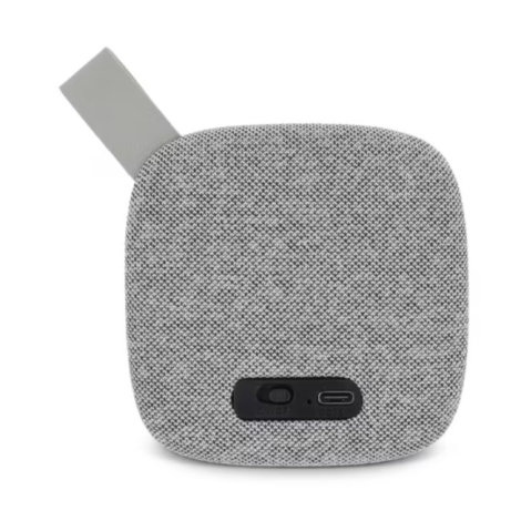 Vue arrière de l'enceinte sans fil montrant l'interrupteur marche/arrêt, le port USB-C et la grille arrière.