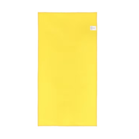 Serviette R-PET Quick Dry présentée entièrement déployée sur la face imprimable.