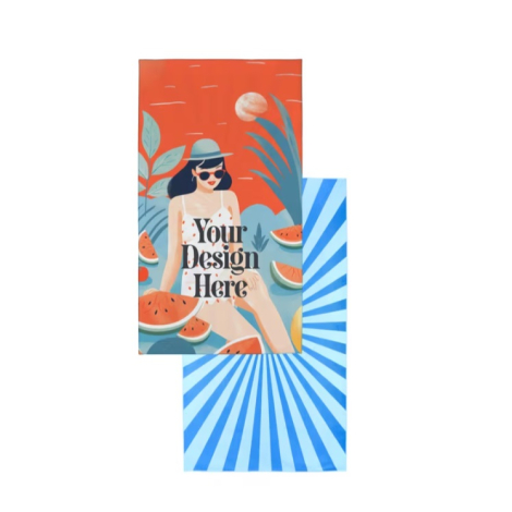 Serviette de plage publicitaire 100 × 180 cm R-PET
