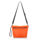 Sac à bandoulière présenté de face en coloris orange, sans personnalisation visible sur la face avant. Sac à bandoulière présenté de face en coloris orange, sans personnalisation visible sur la face avant.