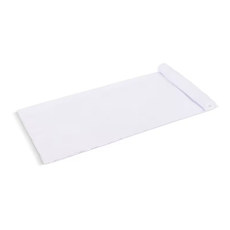 Serviette à séchage rapide présentée entièrement déployée, sans personnalisation visible sur la face imprimable.
