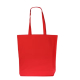 Sac en coton biologique présenté de face en coloris rouge, sans personnalisation visible sur le recto. Sac en coton biologique présenté de face en coloris rouge, sans personnalisation visible sur le recto.