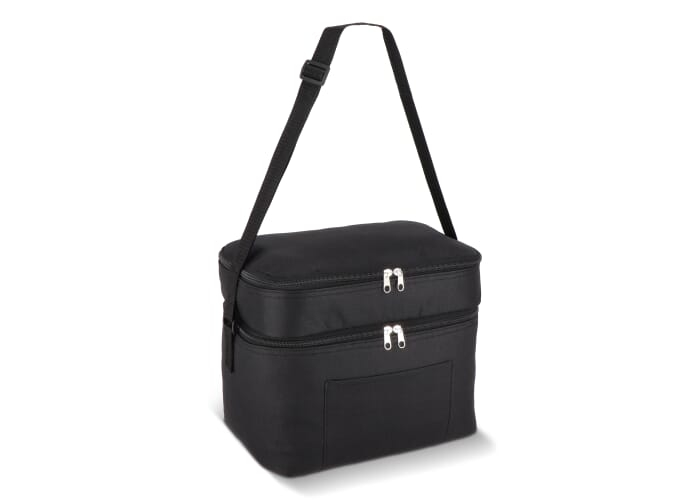 Sac isotherme 2 compartiments personnalisé en R-PET Noir