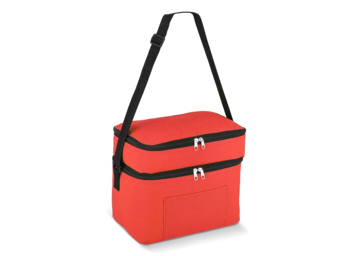 Sac isotherme 2 compartiments personnalisé en R-PET Rouge