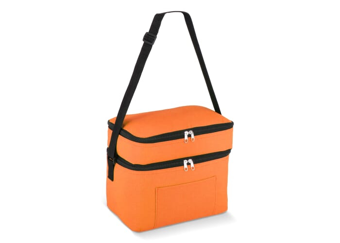Sac isotherme 2 compartiments personnalisé en R-PET Orange