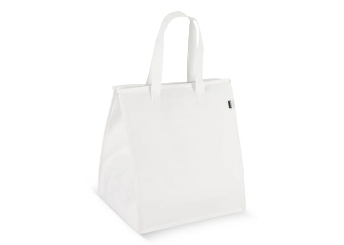 Sac isotherme cabas publicitaire en intissé recyclé Blanc