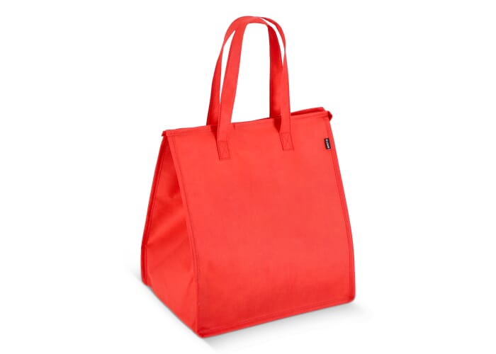 Sac isotherme cabas publicitaire en intissé recyclé Rouge