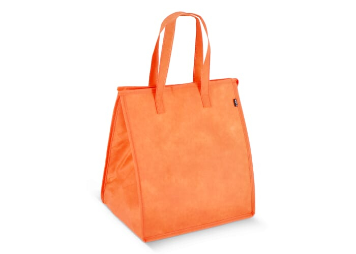 Sac isotherme cabas publicitaire en intissé recyclé Orange