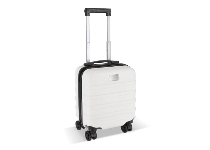 Valise cabine compacte publicitaire Blanc